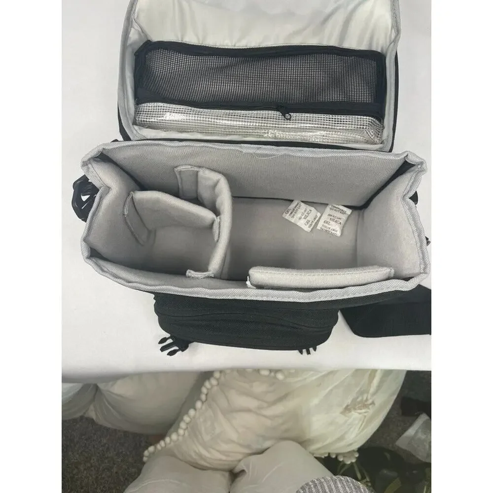 Medium Nikon Camera Shoulder Bag Carry Case Black with‎ Grey Trim